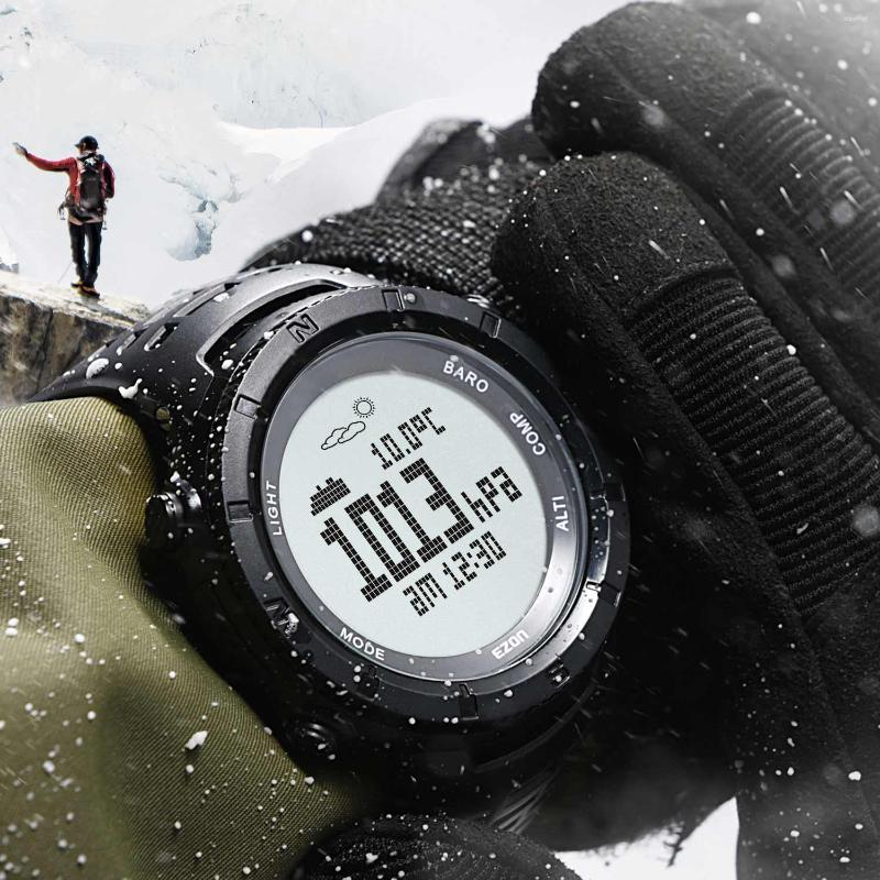 Wristwatches Men's Sport Digital Watch Waterproof 50M Tactical Survival Watches Hiking Wrist Altimeter Barometer Compass, H001black
Wristwatches Men's Sport Digital Watch Waterproof 50M Tactical Survival Watches Hiking Wrist Altimeter Barometer Compass, H001black