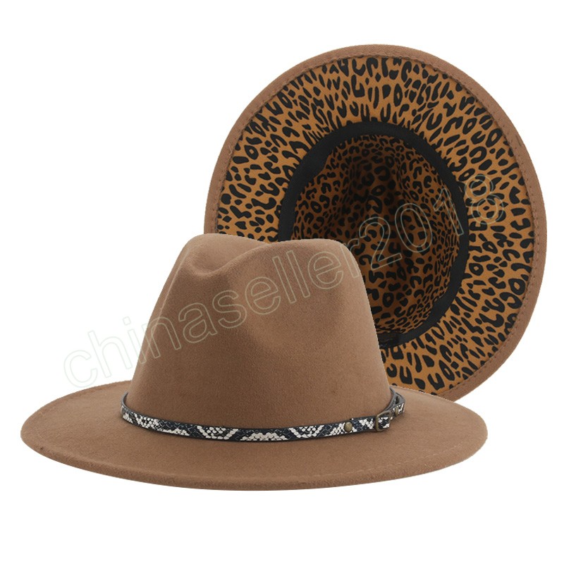 Hats for Women Men Leopard Fedora Hat Patchwork Casual Wide Brim Band Belt Winter Women's Hat Caps Sombreros De Mujer, Random mixed
Hats for Women Men Leopard Fedora Hat Patchwork Casual Wide Brim Band Belt Winter Women's Hat Caps Sombreros De Mujer, Random mixed