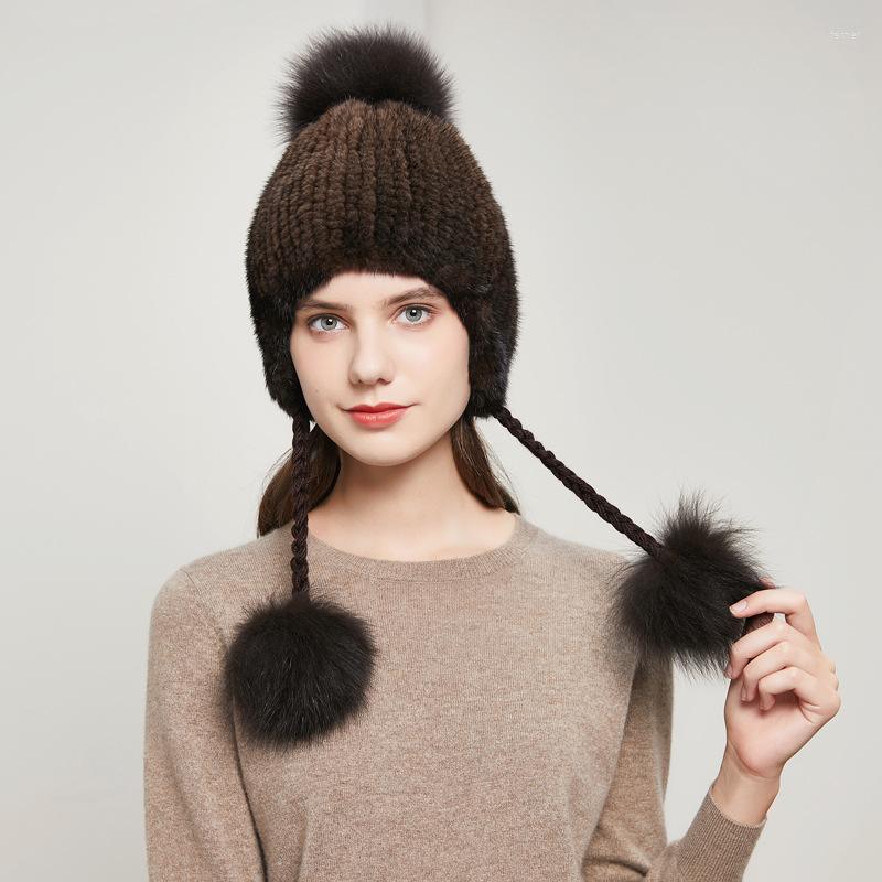 Berets Fashion Real Pompom Bomber Hats Women Ladies Braided Ball Ear Warmer Caps Thickened Beanies Hat 2022, Color 2
Berets Fashion Real Pompom Bomber Hats Women Ladies Braided Ball Ear Warmer Caps Thickened Beanies Hat 2022, Color 2