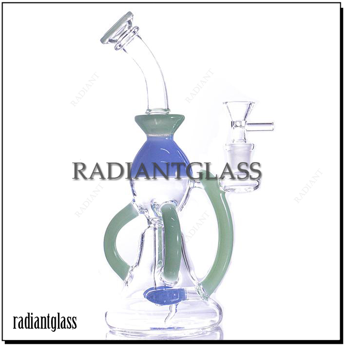 Hookah Vortex Dab Rig Wax Water Bong Heady Klein Recycler Bongs quartz banger bubbler cyclone beaker glass DabRigs