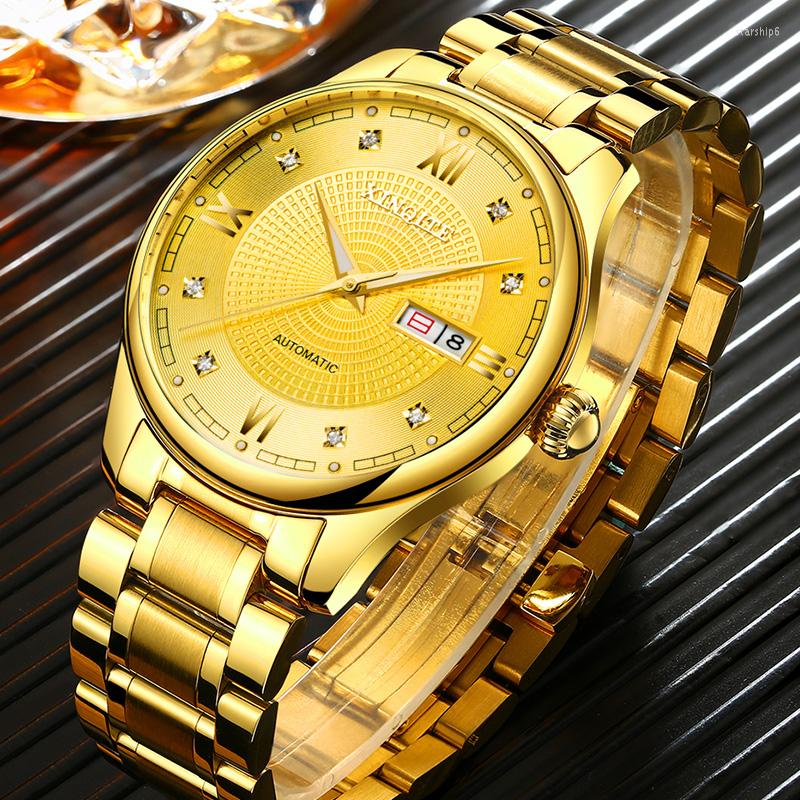 Wristwatches XINQITE Gold Man Watch 2022 Mechanic Watches Stainless Steel Waterproof Automatic Mechanical
Wristwatches XINQITE Gold Man Watch 2022 Mechanic Watches Stainless Steel Waterproof Automatic Mechanical