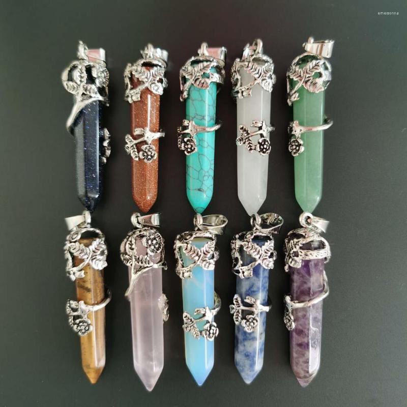 Pendant Necklaces Fashion Natural Stone Crystal Pendants Mixed Alloy Rose Flower Amethysts Quartzs For Making Jewelry Trendy 10pc
Pendant Necklaces Fashion Natural Stone Crystal Pendants Mixed Alloy Rose Flower Amethysts Quartzs For Making Jewelry Trendy 10pc