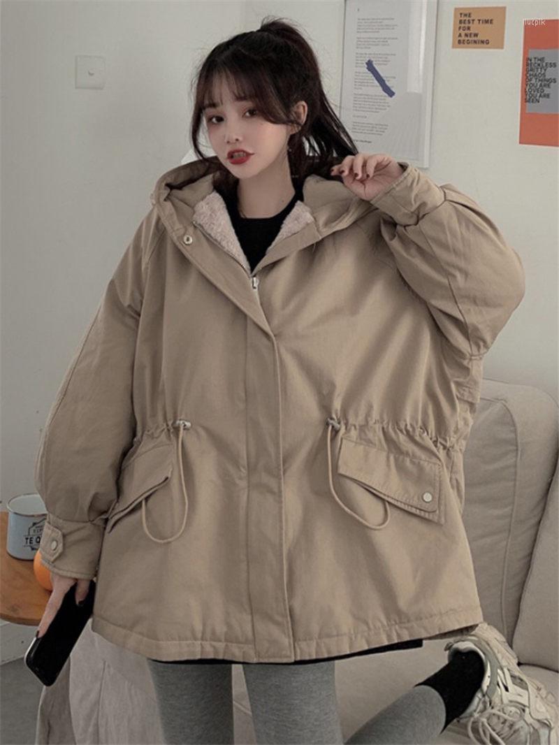 Women's Trench Coats Loose Cotton Coat Women's Clothing Winter 2022 Padded Jacket Mid-Length Milk Color Thicken Girl Outerwear Y1222, Black
Women's Trench Coats Loose Cotton Coat Women's Clothing Winter 2022 Padded Jacket Mid-Length Milk Color Thicken Girl Outerwear Y1222, Black