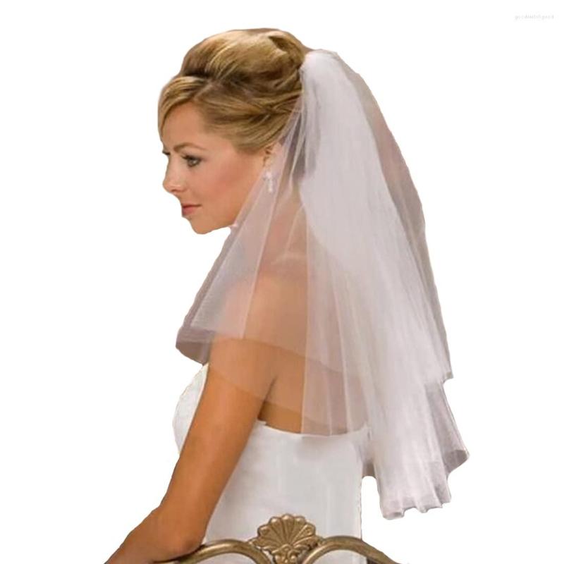 Bridal Veils Wedding 2 Tier Cut Edge Tulle Bride Hair Accessories With Comb For Women And Girls 2023, White
Bridal Veils Wedding 2 Tier Cut Edge Tulle Bride Hair Accessories With Comb For Women And Girls 2023, White