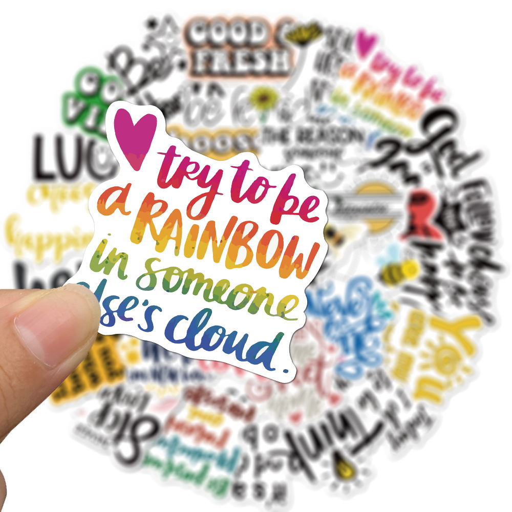 50Pcs Motivational Stickers Pack Non-random Car Bike Luggage Sticker Laptop Skateboard Motor Water Bottle Decal