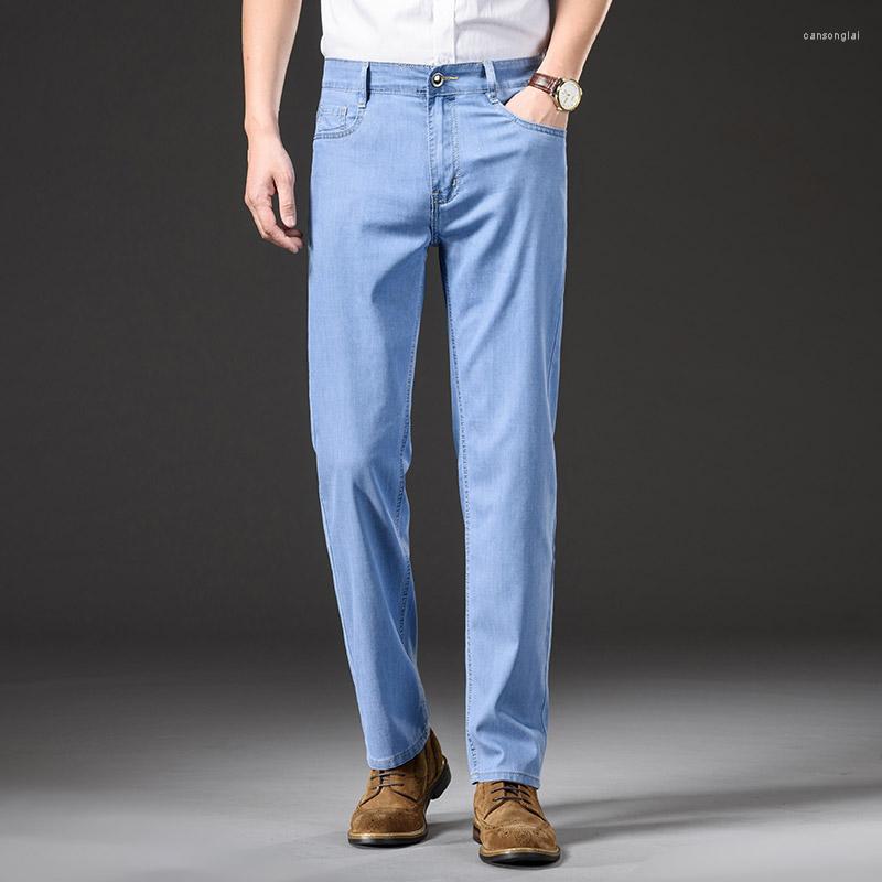 Men's Jeans 2022 Spring Summer Men Thin Light Blue Straight Business Fashion Comfortable Pants Male Brand Trousers, Dark blue
Men's Jeans 2022 Spring Summer Men Thin Light Blue Straight Business Fashion Comfortable Pants Male Brand Trousers, Dark blue