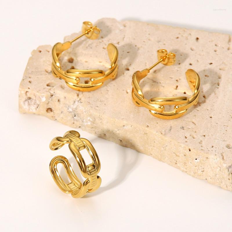 Stud Earrings For Women 2022 Trend Wedding Accessories Bohemian Unusual Chain Earing Stainless Steel Jewelry
Stud Earrings For Women 2022 Trend Wedding Accessories Bohemian Unusual Chain Earing Stainless Steel Jewelry