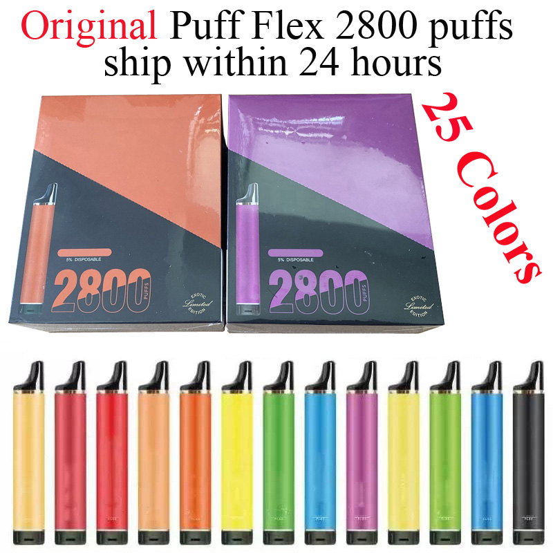 Puff Flex Disposable Vape Pen With 850mAh Battery 10ml Cartridge 2800 Puffs Bars Vapor E Cigarette device fast shipping
Puff Flex Disposable Vape Pen With 850mAh Battery 10ml Cartridge 2800 Puffs Bars Vapor E Cigarette device fast shipping