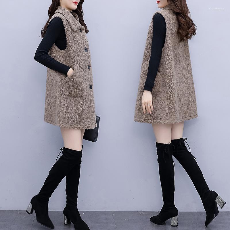 Women's Vests Women Long Vest Jackets 2022 Winter Lamb Wool Thicken Waistcoat Single Breasted Pocket Outwear Sleeveless Coat Garment, Khaki
Women's Vests Women Long Vest Jackets 2022 Winter Lamb Wool Thicken Waistcoat Single Breasted Pocket Outwear Sleeveless Coat Garment, Khaki