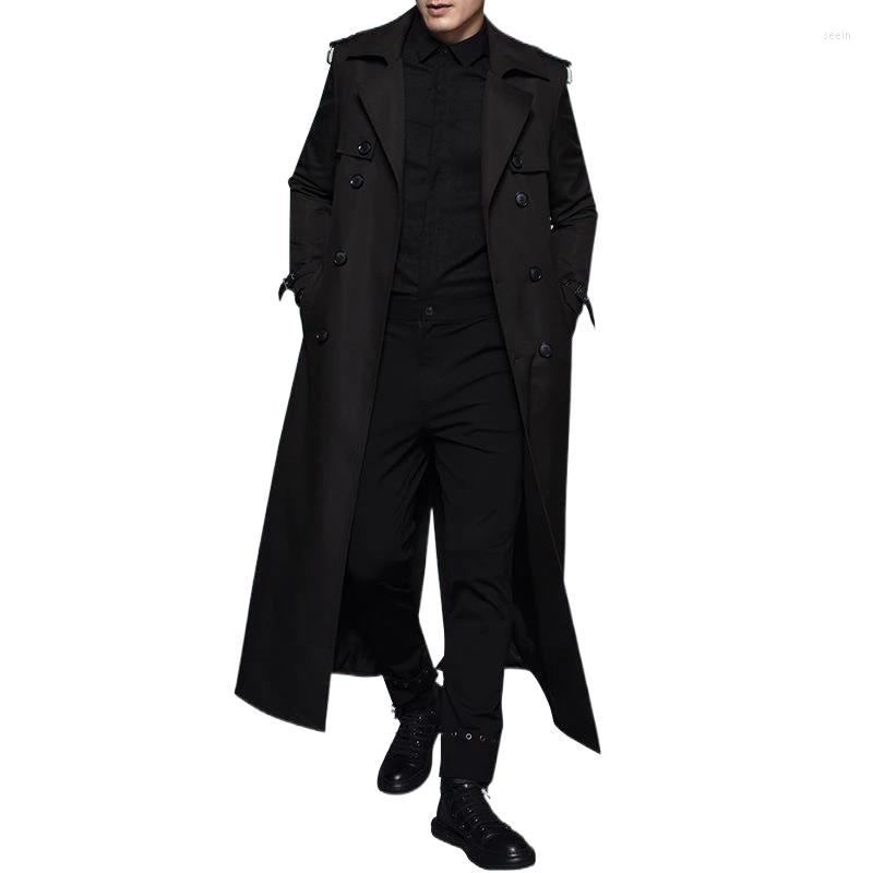 Men's Trench Coats Pure Cashmere Black Longstyle Windbreaker For Man Genuine High-slit Fatal Handsome Classic Casual X-Long Coat
Men's Trench Coats Pure Cashmere Black Longstyle Windbreaker For Man Genuine High-slit Fatal Handsome Classic Casual X-Long Coat
