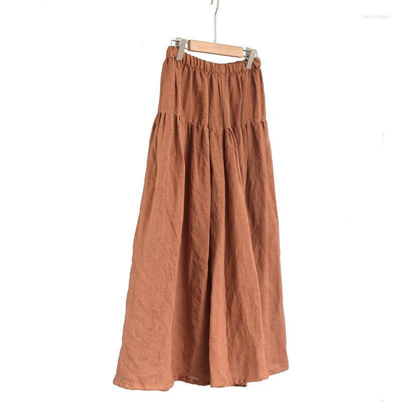Skirts Ramie Solid Color A-Line Women Summer Casual Linen Elastic Waist Loose All-match Vintage High Quality Maxi
Skirts Ramie Solid Color A-Line Women Summer Casual Linen Elastic Waist Loose All-match Vintage High Quality Maxi