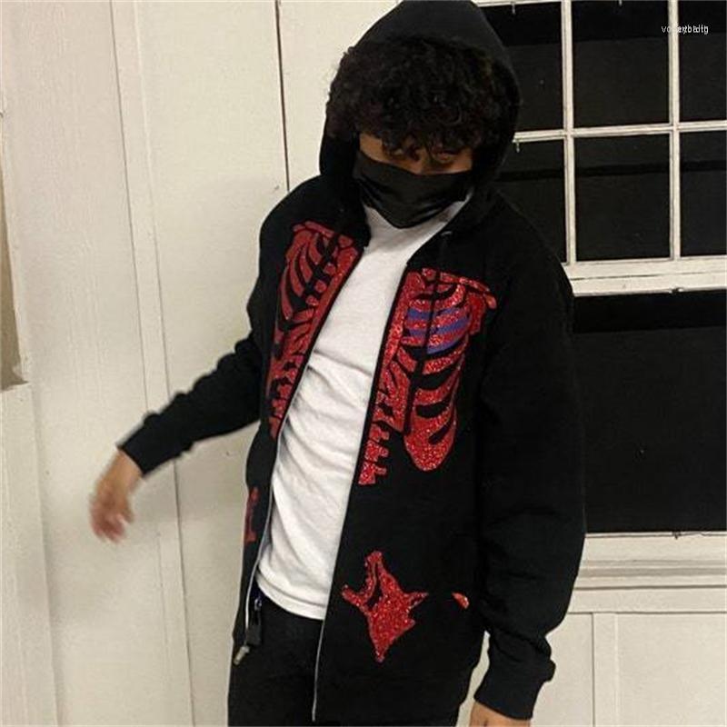 Men's Hoodies Men's Y2k Rhinestone Skeleton Printed Men Women Long Sleeve Sweatshirt Zipper Loose Oversized Streetwear Casual Autumn, Black07
Men's Hoodies Men's Y2k Rhinestone Skeleton Printed Men Women Long Sleeve Sweatshirt Zipper Loose Oversized Streetwear Casual Autumn, Black07