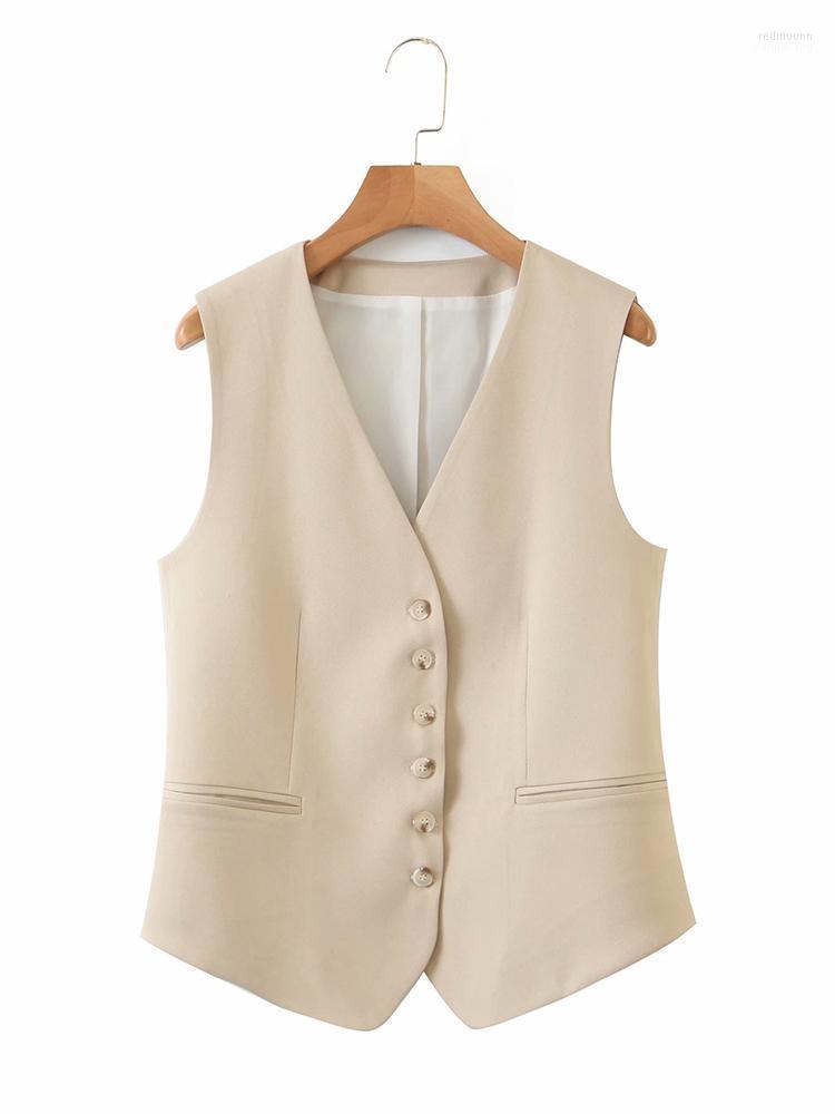Women' Vests Women' BIAORUINA Sleeveless Single Breasted Khaki V-neck Vest Office Lady Fashion Coat Loose Elegant Outerwear, Picture shown
Women' Vests Women' BIAORUINA Sleeveless Single Breasted Khaki V-neck Vest Office Lady Fashion Coat Loose Elegant Outerwear, Picture shown