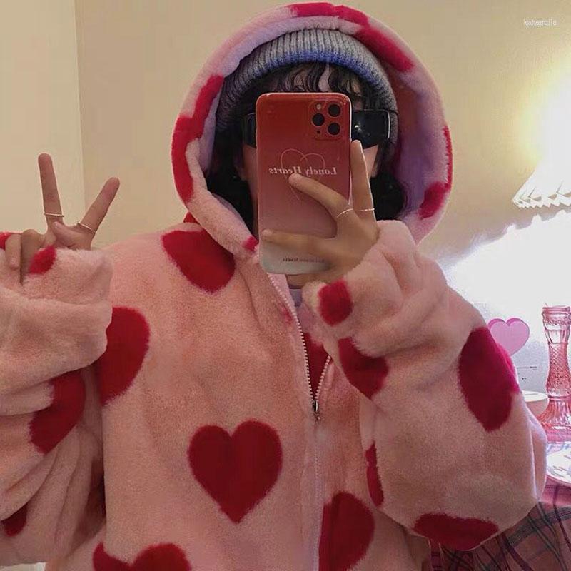 Women' Jackets Women' 2022 Winter Women' Clothing Harajuku Cute Heart-shaped Print Lambswool Unisex Jacket Y2k Zip Up Hoodie, 7003-coffee
Women' Jackets Women' 2022 Winter Women' Clothing Harajuku Cute Heart-shaped Print Lambswool Unisex Jacket Y2k Zip Up Hoodie, 7003-coffee