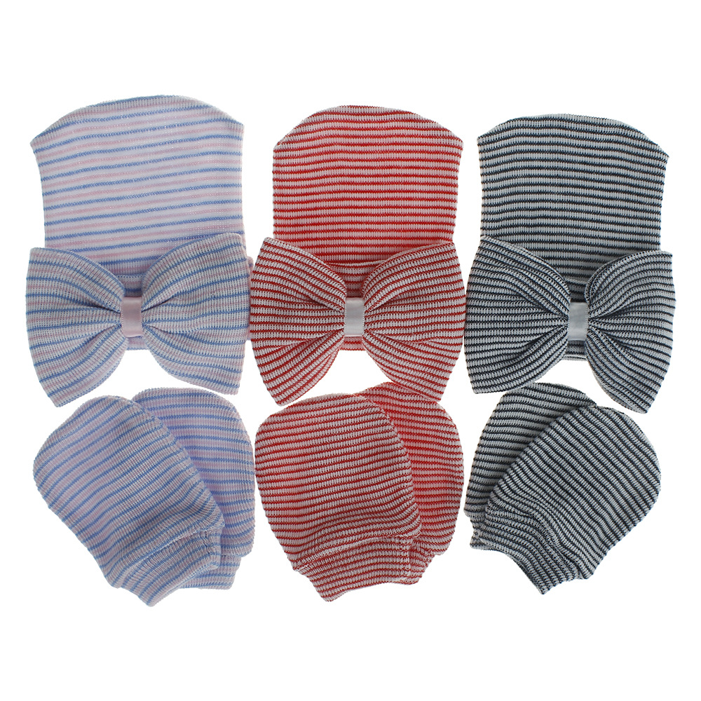 Baby Caps & Hats Gloves Combo 8-Color Infant Winter Beanies Double Knitted Toddler Hat Cap Winter For Girl