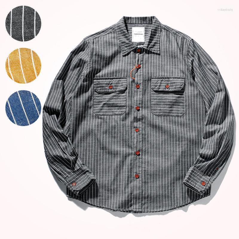 Men's Casual Shirts Men's 2022 Spring Striped Shirt Men's Japanese Fashion Long Sleeve Retro Pure Cotton Washed Old Multi Pocket, Blue
Men's Casual Shirts Men's 2022 Spring Striped Shirt Men's Japanese Fashion Long Sleeve Retro Pure Cotton Washed Old Multi Pocket, Blue