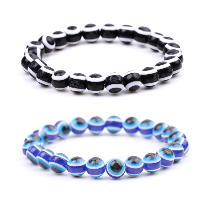 8mm Blue Evil Eye Resins Bead Strand Bracelet Turkey Palm Charms Wish Handmade Women's Elastic Bracelets Jewelry
8mm Blue Evil Eye Resins Bead Strand Bracelet Turkey Palm Charms Wish Handmade Women's Elastic Bracelets Jewelry