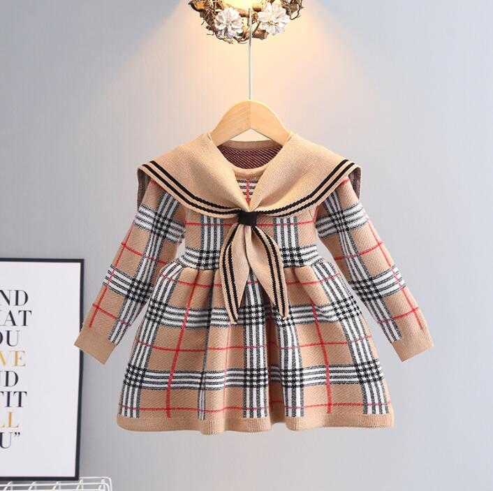 Girls Great Quality Baby Knitted Plaid Sweaters Dresses Spring Autumn Girl Long Sleeve Princess Dress Kids College Style Knitting Dress 2-7, Dark blue
Girls Great Quality Baby Knitted Plaid Sweaters Dresses Spring Autumn Girl Long Sleeve Princess Dress Kids College Style Knitting Dress 2-7, Dark blue