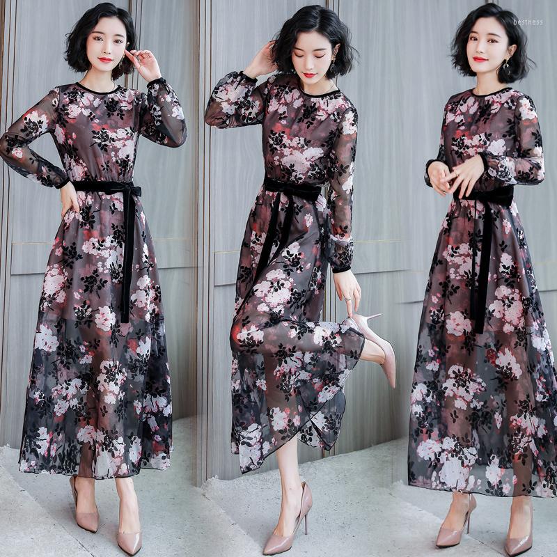 Casual Dresses 2022 Spring Autumn Women Long Lady Sleeve Floral A-line Dress, Black
Casual Dresses 2022 Spring Autumn Women Long Lady Sleeve Floral A-line Dress, Black