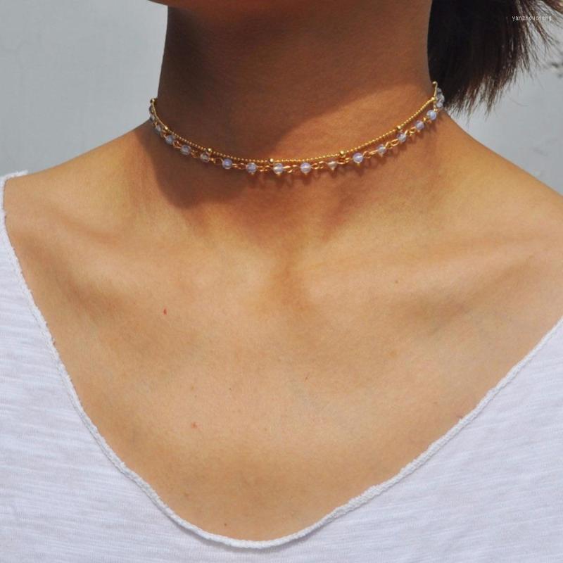Choker 2022 Gold Color 2 Layer Necklace Fashion Opal Stone Beads For Women Jewelry Gift #247995
Choker 2022 Gold Color 2 Layer Necklace Fashion Opal Stone Beads For Women Jewelry Gift #247995