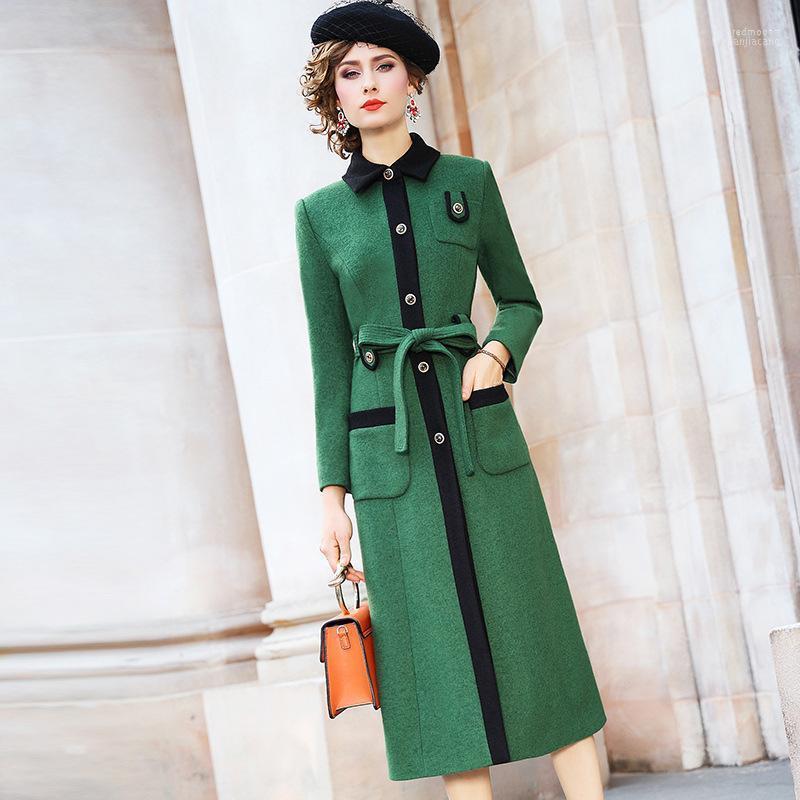 Women' Wool Women' & Blends Femony Contrast Coat Knee Length Autumn Winter Single Breasted Lace Up Waist 27229, See chart
Women' Wool Women' & Blends Femony Contrast Coat Knee Length Autumn Winter Single Breasted Lace Up Waist 27229, See chart