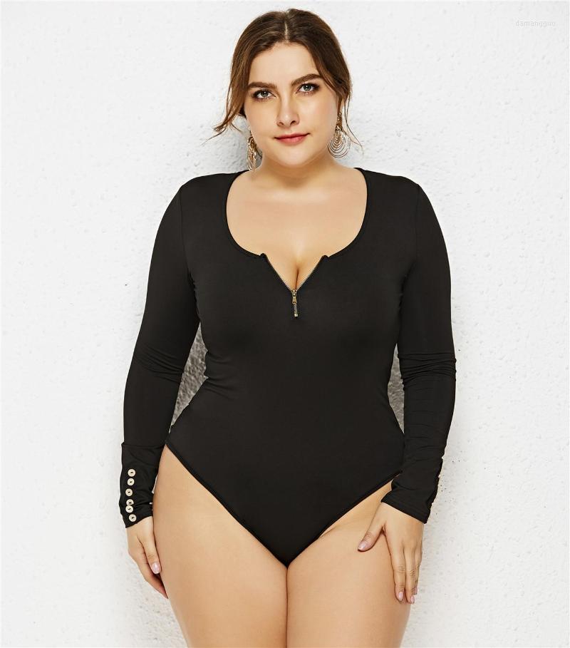 Shirt Women's Plus Size 6XL Casual Jumpsuit Women Long Sleeve O-Neck Zipper Sexy Bodysuit Stretch Solid Color Female Romper Large, 3-fp6044 black
Shirt Women's Plus Size 6XL Casual Jumpsuit Women Long Sleeve O-Neck Zipper Sexy Bodysuit Stretch Solid Color Female Romper Large, 3-fp6044 black