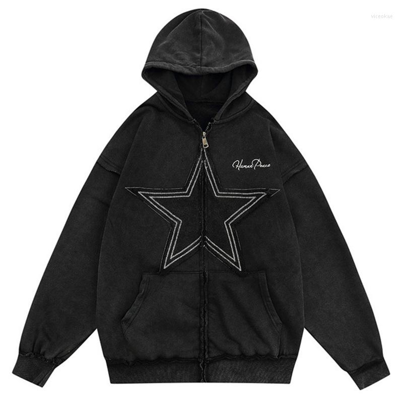 Men's Hoodies 2022 Vintage Washed Hoodie Letter Embroidery Star Patch Zipper Hooded Sweatshirt Harajuku Y2k Streetwear Jacket Hip Hop, Black
Men's Hoodies 2022 Vintage Washed Hoodie Letter Embroidery Star Patch Zipper Hooded Sweatshirt Harajuku Y2k Streetwear Jacket Hip Hop, Black