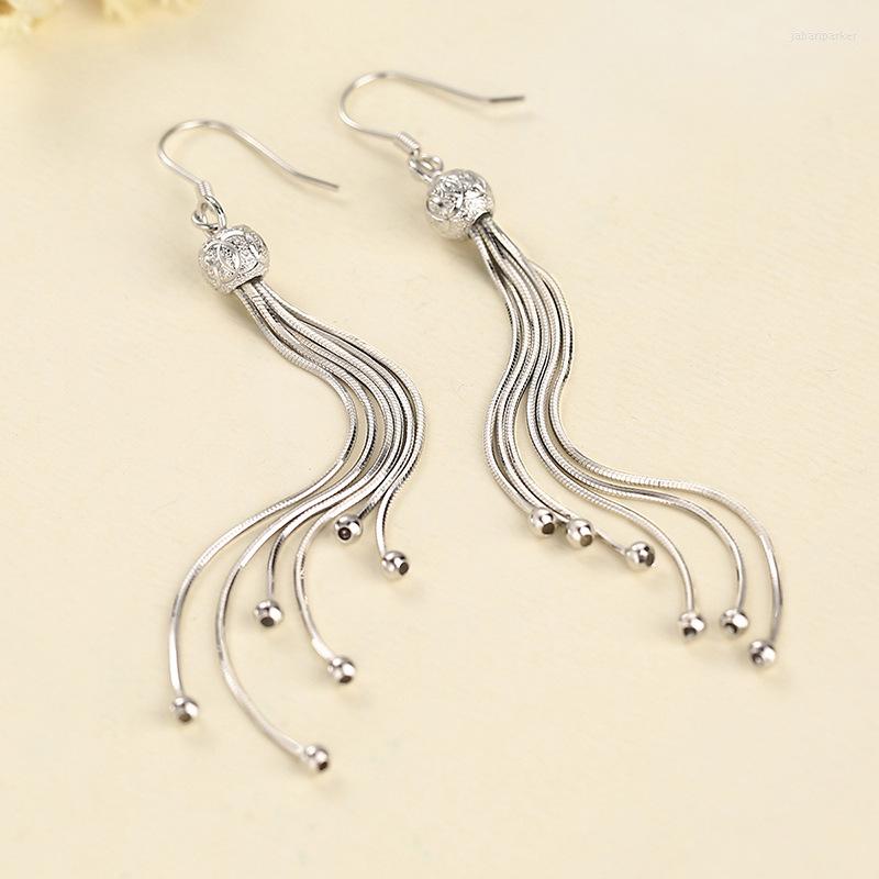 Dangle Earrings Long Tassels Real 925 Sterling Silver Earings Drop For Women Earring Fashion Jewelry Brinco
Dangle Earrings Long Tassels Real 925 Sterling Silver Earings Drop For Women Earring Fashion Jewelry Brinco