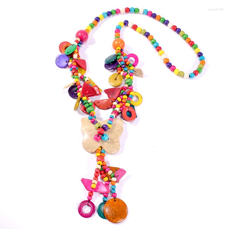 Choker UDDEIN Long Tassel Wood Pendant Butterfly Necklace Ethnic Customs Wooden Collier Vintage Jewelry Colorful Beads Collar
Choker UDDEIN Long Tassel Wood Pendant Butterfly Necklace Ethnic Customs Wooden Collier Vintage Jewelry Colorful Beads Collar