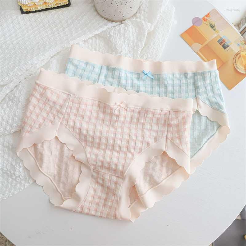 Women's Panties Women's Small Fresh Lattice Girl Panty Sweet Female Underpants Intimates Women Lingerie Comfortable Breathable Mid
Women's Panties Women's Small Fresh Lattice Girl Panty Sweet Female Underpants Intimates Women Lingerie Comfortable Breathable Mid