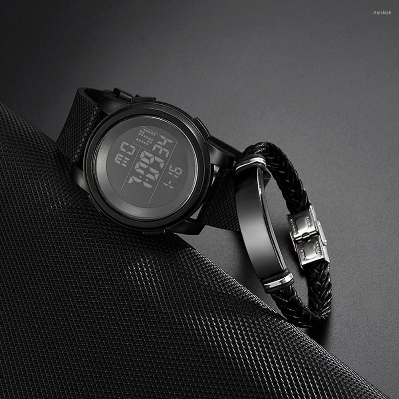 Wristwatches Casual Men Watch 2Pcs Luxury Sports Waterproof Electronic Digital Luminous Wrist Bracelet Jewelry Accessories, White
Wristwatches Casual Men Watch 2Pcs Luxury Sports Waterproof Electronic Digital Luminous Wrist Bracelet Jewelry Accessories, White