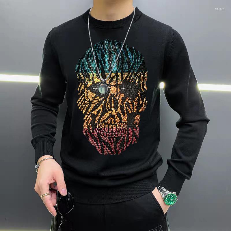 Men's Sweaters Winter Men's Round Neck Sweater Design Knitted Warm Fabric Long Sleeve Comfortable Pullover Drill Skull, As shown asian size
Men's Sweaters Winter Men's Round Neck Sweater Design Knitted Warm Fabric Long Sleeve Comfortable Pullover Drill Skull, As shown asian size