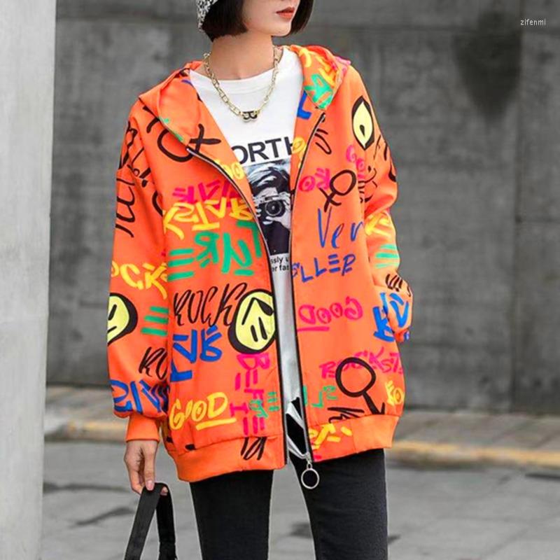 Women's Trench Coats Orange Women Letter Printed Coat 2022 Fashion Hooded Thin Female Casual Loose Fit Z609, Picture shown
Women's Trench Coats Orange Women Letter Printed Coat 2022 Fashion Hooded Thin Female Casual Loose Fit Z609, Picture shown