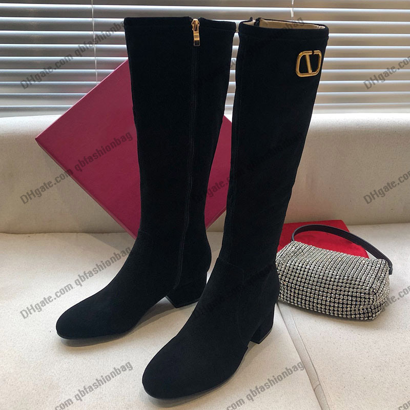 Designer Womens Suede Ankle Knee Boots Elastic Chunky Low Heels 4cm Knight Chelsea Zipper Fashion Snow Boot Classic Black Outdoor Casual Booties Luxrys With Dress, Black b
Designer Womens Suede Ankle Knee Boots Elastic Chunky Low Heels 4cm Knight Chelsea Zipper Fashion Snow Boot Classic Black Outdoor Casual Booties Luxrys With Dress, Black b