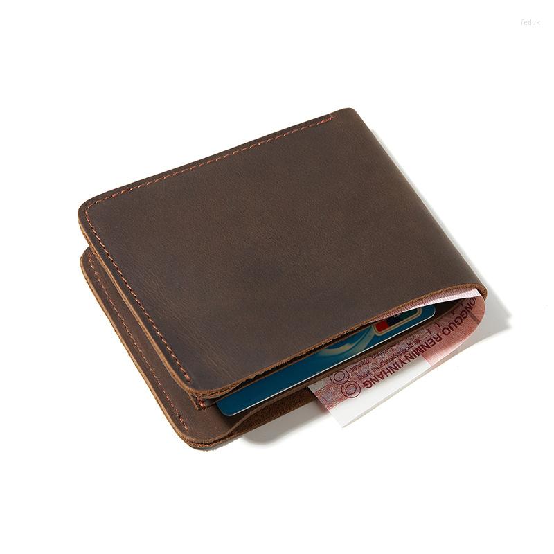 Wallets Men Wallet Crazy Horse Brown Cowhide Card Holder Handmade Engraving Male Money Clips Boy Father Personality Creativity Gift
Wallets Men Wallet Crazy Horse Brown Cowhide Card Holder Handmade Engraving Male Money Clips Boy Father Personality Creativity Gift