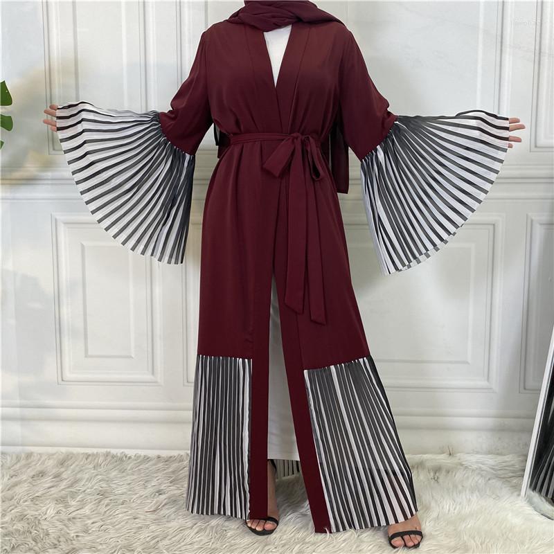 Ethnic Clothing Ramadan Eid Mubarek Kaftan Dubai Abaya Turkey Kimono Cardigan Muslim Pleated Dress Islamic Abayas For Women Robe Femme
Ethnic Clothing Ramadan Eid Mubarek Kaftan Dubai Abaya Turkey Kimono Cardigan Muslim Pleated Dress Islamic Abayas For Women Robe Femme