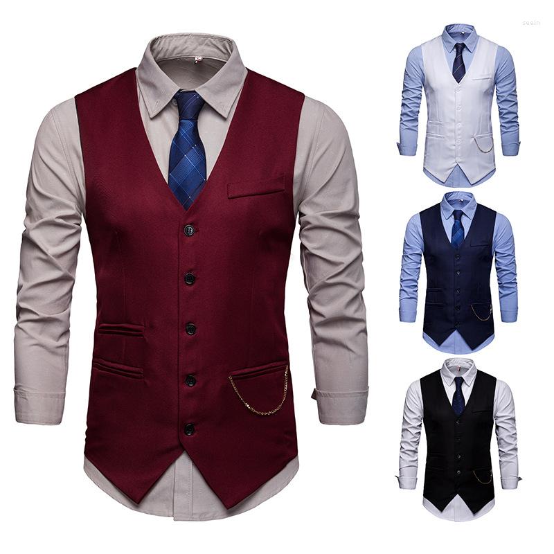 Men' Vests LUCLESAM 2022 Men Casual Dress Vest Male Single Breast Slim Fit Metal Chain Waistcoat Gilet Uomo Costume Homme, Black
Men' Vests LUCLESAM 2022 Men Casual Dress Vest Male Single Breast Slim Fit Metal Chain Waistcoat Gilet Uomo Costume Homme, Black