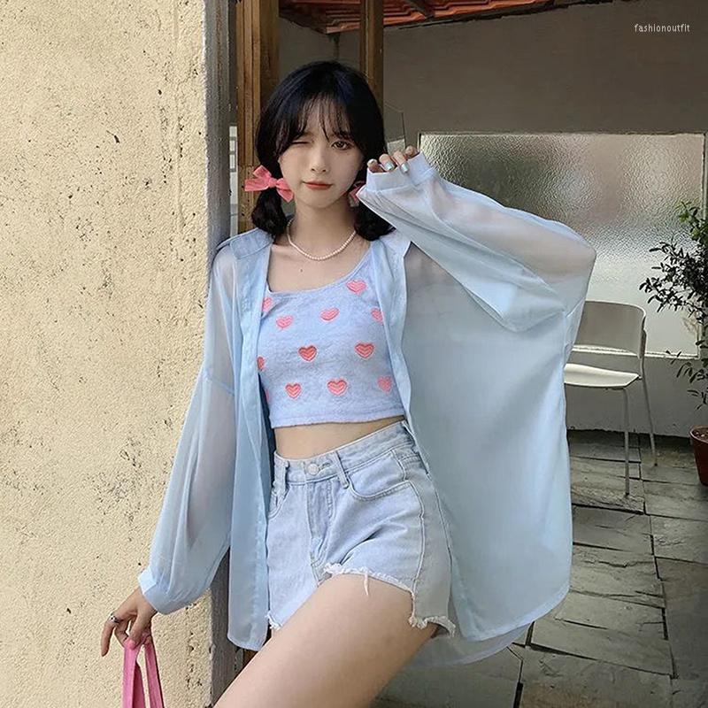 Women' Jackets Summer Shirt For Women Blouse Long Sleeve Female Chiffon Loose Tops Cardigan Thin Lady Solid Color Casual Shirts, White
Women' Jackets Summer Shirt For Women Blouse Long Sleeve Female Chiffon Loose Tops Cardigan Thin Lady Solid Color Casual Shirts, White