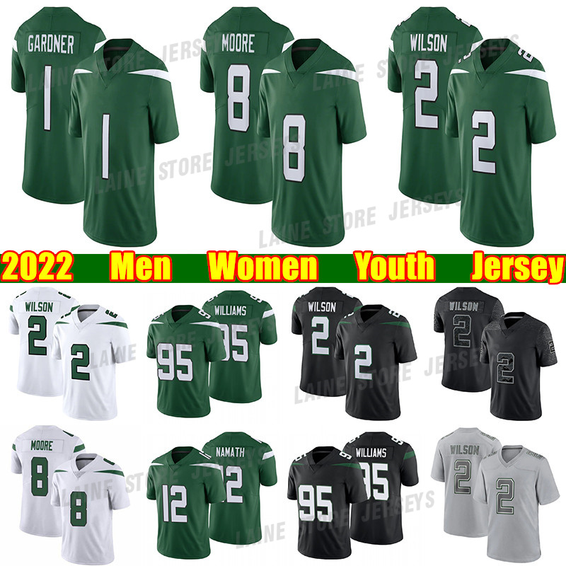 2 Zach Wilson 8 Elijah Moore Football Jersey Sauce Gardner Garrett Wilson Braxton Berrios Joe Namath Michael Carter Corey Davis Denzel Mims Quinnen Williams jerseys, Black men 
2 Zach Wilson 8 Elijah Moore Football Jersey Sauce Gardner Garrett Wilson Braxton Berrios Joe Namath Michael Carter Corey Davis Denzel Mims Quinnen Williams jerseys, Black men