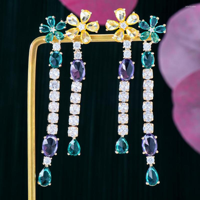 Dangle Earrings Blachette Fashion Elegant Pendant For Women Drop Earring Zirconia Boutique Banquet Celebration Jewelry Accessory