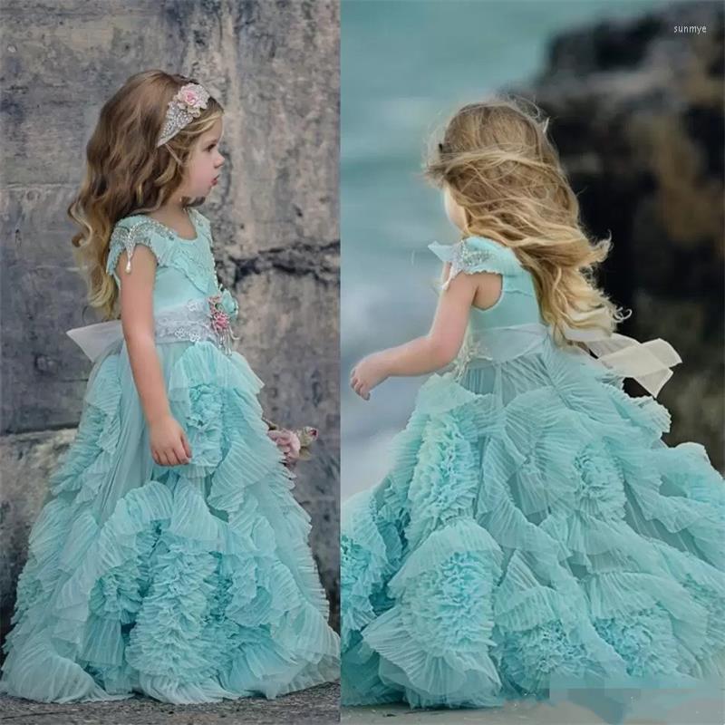 Girl Dresses Light Green Floral Appliques Flower Pleat Bow Floor Length Cap Sleeves Performance Dress, Black
Girl Dresses Light Green Floral Appliques Flower Pleat Bow Floor Length Cap Sleeves Performance Dress, Black