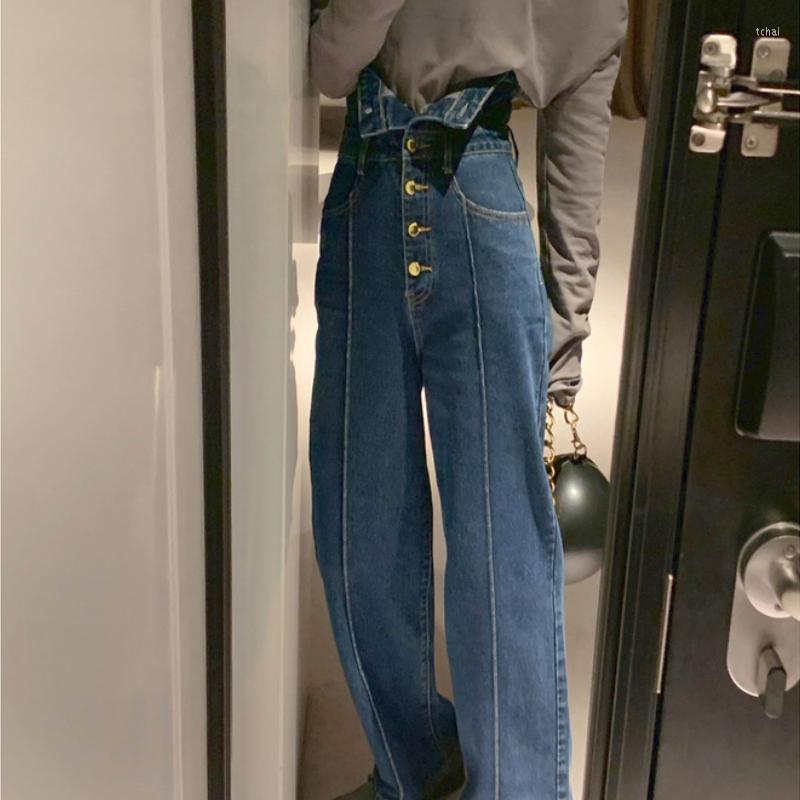 Women' Jeans Elegant Korean Women Winter 2022 High-Waist French Designer Wide-legged Pants Blue Casual Long Autumn
Women' Jeans Elegant Korean Women Winter 2022 High-Waist French Designer Wide-legged Pants Blue Casual Long Autumn