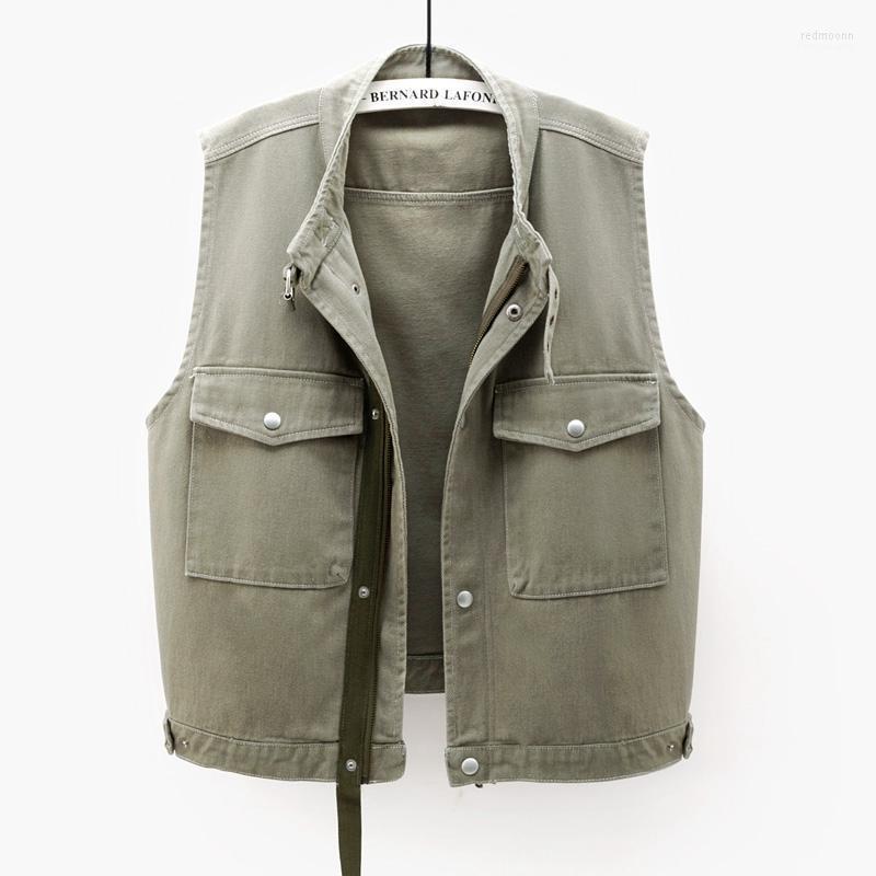 Women' Vests Women' 2022 Summer Denim Vest Women Waistcoat 3 Color Big Pocket Sleeveless Jacket Coat Female Casual Size Loose Short, Army green
Women' Vests Women' 2022 Summer Denim Vest Women Waistcoat 3 Color Big Pocket Sleeveless Jacket Coat Female Casual Size Loose Short, Army green