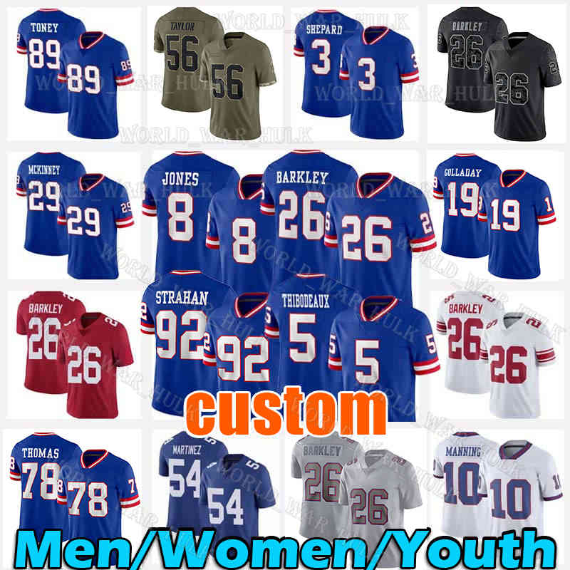 5 Kayvon Thibodeaux Saquon Barkley Football Jersey Daniel Jones New York Daniel Bellinger Michael Strahan Xavier McKinney Giants Sterling Shepard Kadarius Toney, Custom youth (j r)
5 Kayvon Thibodeaux Saquon Barkley Football Jersey Daniel Jones New York Daniel Bellinger Michael Strahan Xavier McKinney Giants Sterling Shepard Kadarius Toney, Custom youth (j r)