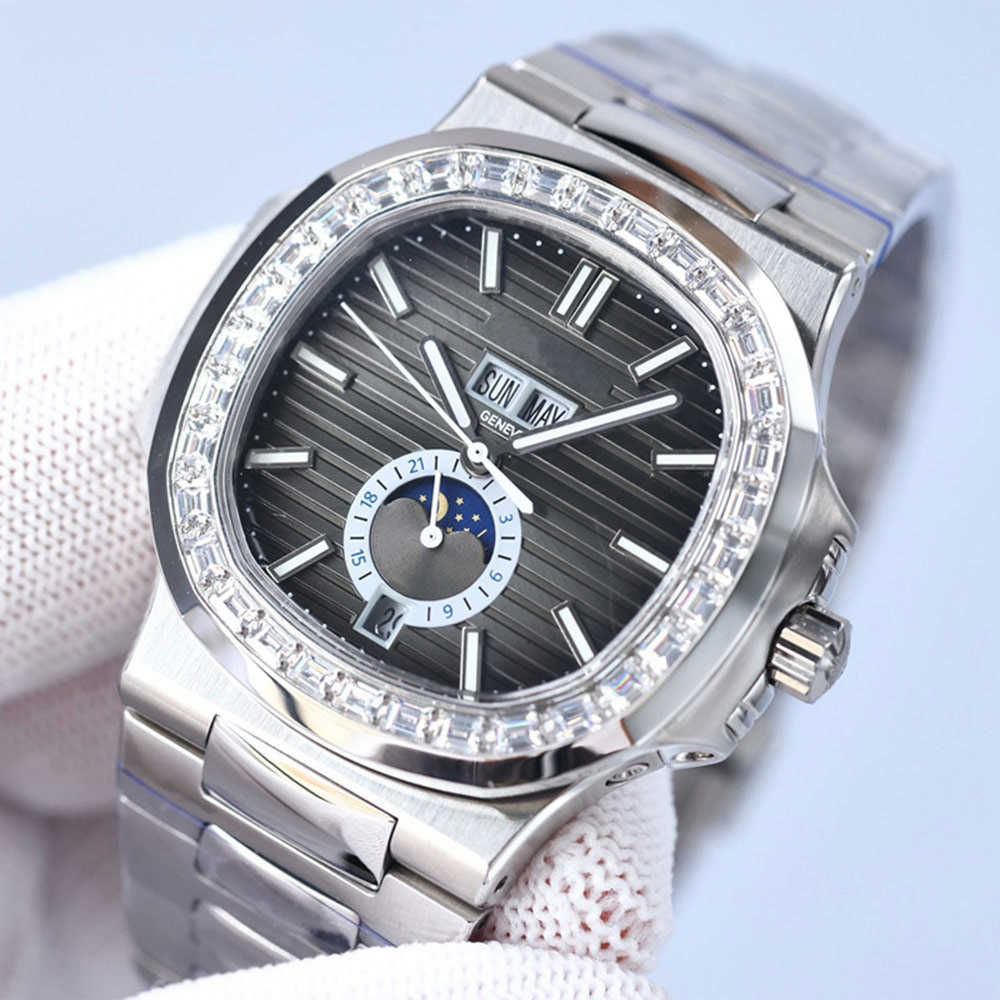Wristwatches Classic Mens Watch Case With Diamonds Mechanical Automatic Watch Sapphire Waterproof 40MM Busins Wristwatch Montre de Luxe6KOK, Box
Wristwatches Classic Mens Watch Case With Diamonds Mechanical Automatic Watch Sapphire Waterproof 40MM Busins Wristwatch Montre de Luxe6KOK, Box