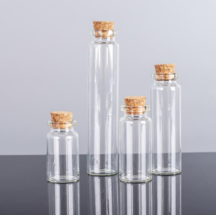 Packaging Bottles 6ML 22X35X12.5MM Small Mini Clear Glass bottles Jars with Cork Stoppers/ Message Weddings Wish Jewelry Party Favors SN4995
