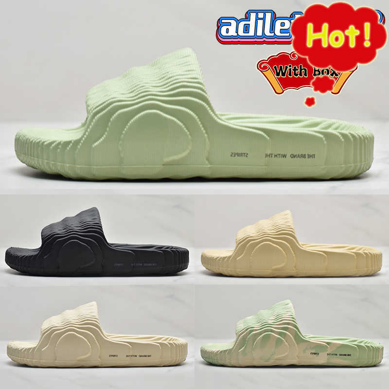 Box With adilette 22 slide beach sandals designer Slippers men women shoes black bone white St Desert Sand grey Magic Lime luxury slipper, Black grey
Box With adilette 22 slide beach sandals designer Slippers men women shoes black bone white St Desert Sand grey Magic Lime luxury slipper, Black grey