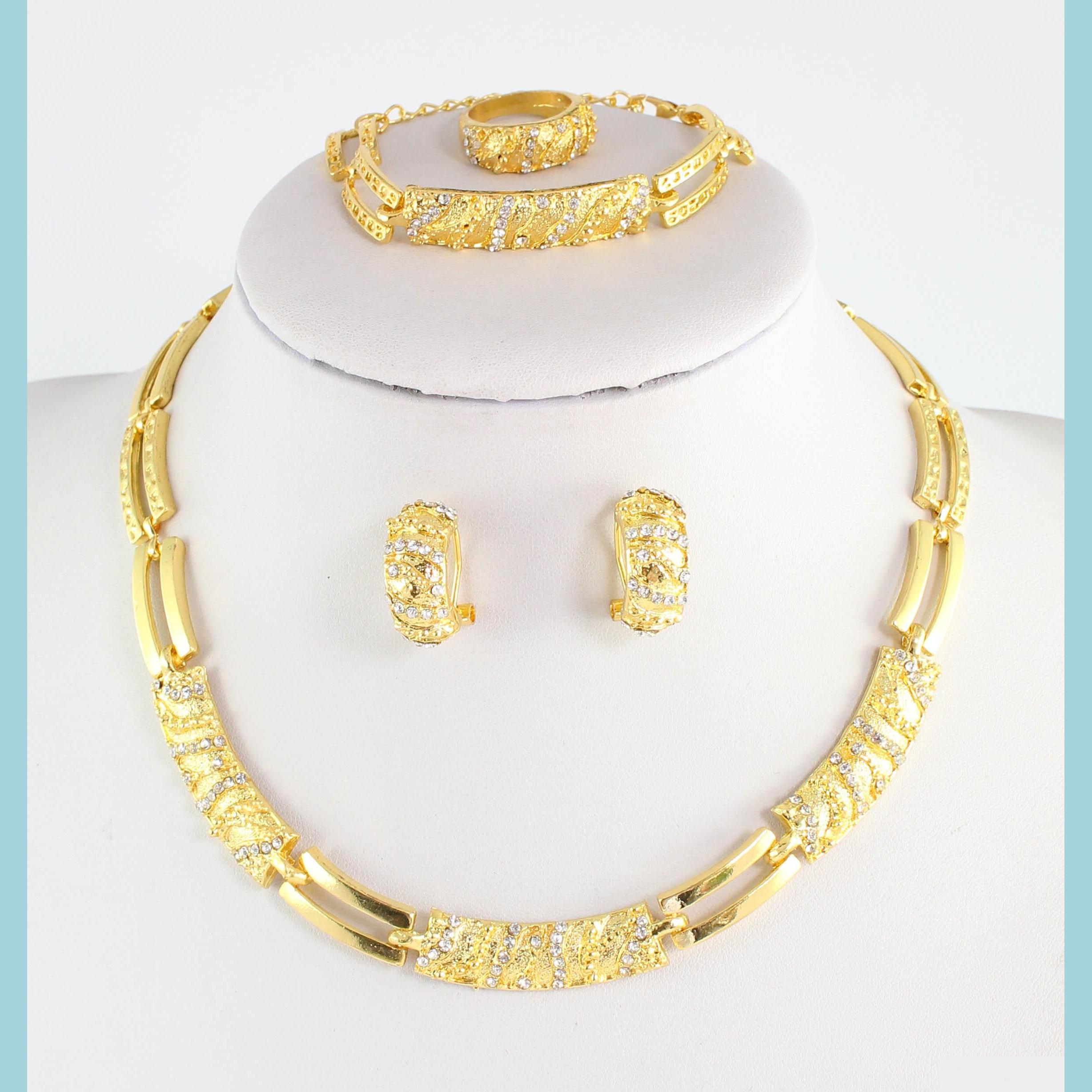 Wedding Jewelry Sets African Beads Wedding Dress Accessories Costume Women Party Gold Plated Crystal Indian Necklace Bangle Earring R Dhm5W, Golden
Wedding Jewelry Sets African Beads Wedding Dress Accessories Costume Women Party Gold Plated Crystal Indian Necklace Bangle Earring R Dhm5W, Golden