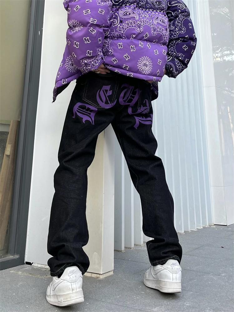 Men' Jeans Men' Men' Y2k Cashew Flowers Purple Streetwear Casual Pants Punk Hip Hop Letter Print Baggy Harajuku Straight Denim, Black
Men' Jeans Men' Men' Y2k Cashew Flowers Purple Streetwear Casual Pants Punk Hip Hop Letter Print Baggy Harajuku Straight Denim, Black
