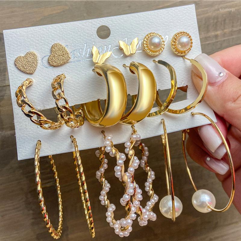 Hoop Earrings Gold Silver Color Metal Set For Women 2022 Fashion Geometric Imitation Pearl Jewelry Accessories
Hoop Earrings Gold Silver Color Metal Set For Women 2022 Fashion Geometric Imitation Pearl Jewelry Accessories